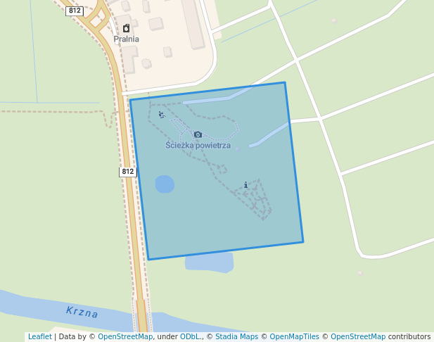 walking in Małpi Gaj map in Biała Podlaska