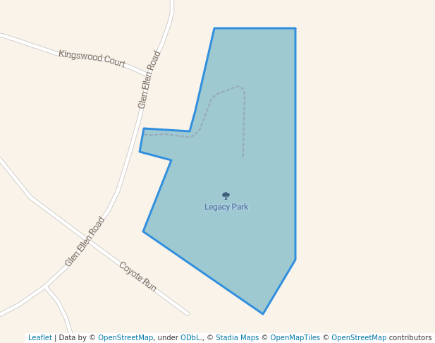 walking in Legacy Park map in Sioux City