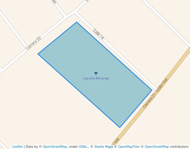 walking in Cancha Miramar map in Sahagún