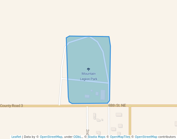 walking in Mountain Legion Park map in Mountain