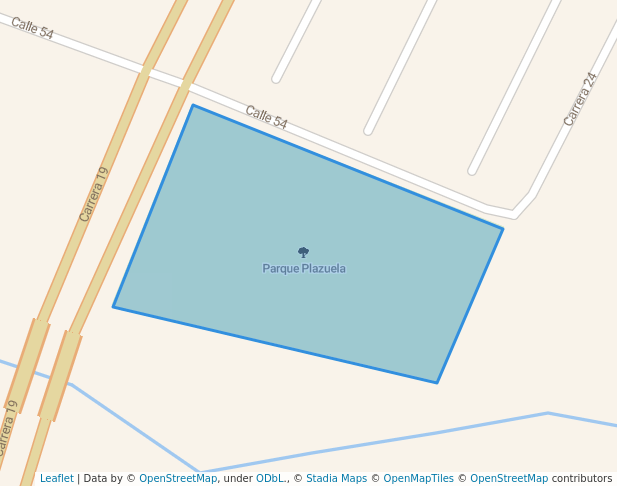 walking in Parque Plazuela map in Palmira