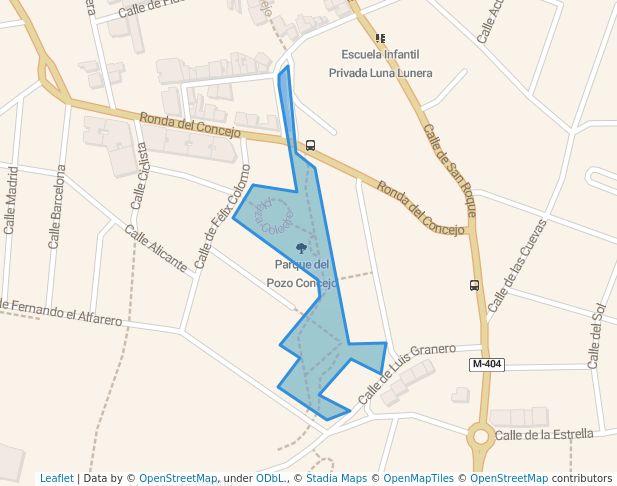 walking in Parque del Pozo Concejo map in Navalcarnero