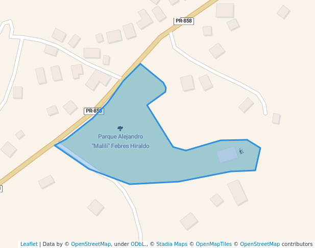 walking in Parque Alejandro "Malilí" Febres Hiraldo map in Carolina