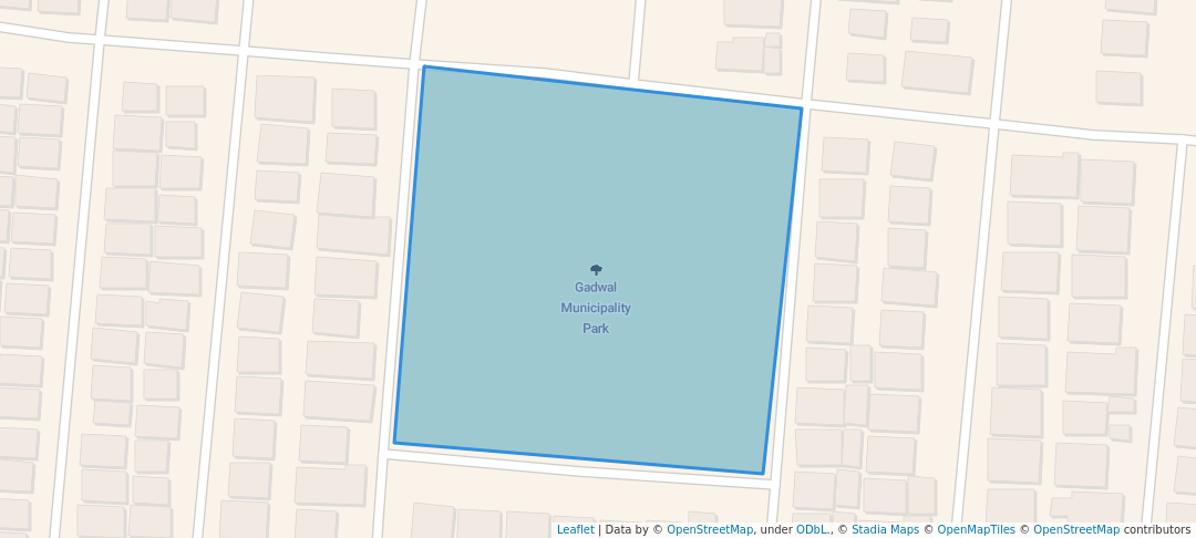 walking in Gadwal Municipality Park map in Gadwal