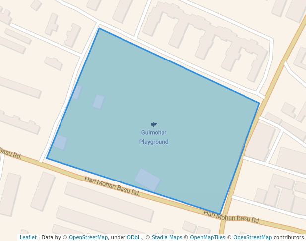 walking in Gulmohar Playground map in Howrah