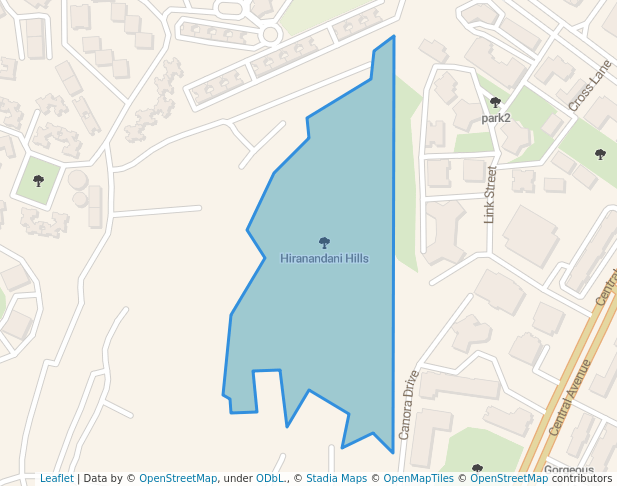 walking in Hiranandani Hills map in Thane
