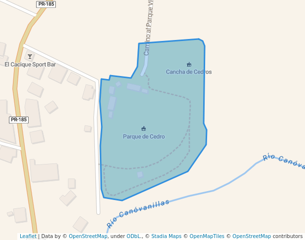 walking in Parque Víctor Velázquez Carrasquillo map in Trujillo Alto