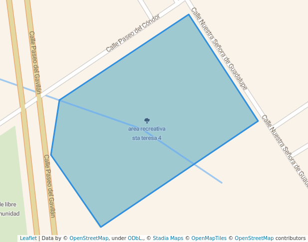 walking in area recreativa sta teresa 4 map in Colonia Santa Teresa