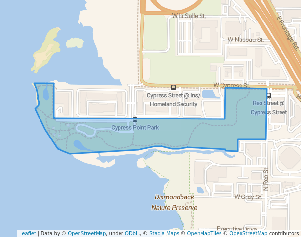 Cypress Point Park in Tampa | Map and Routes