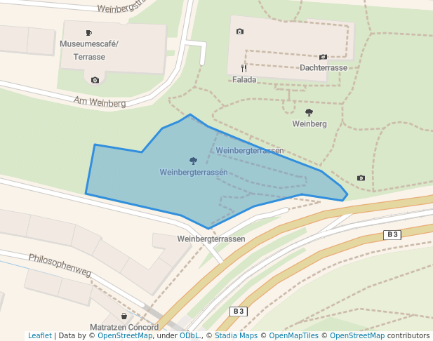 walking in Weinbergterrassen map in Kassel