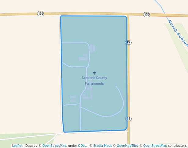 walking in Scotland County Fairgrounds map in Memphis