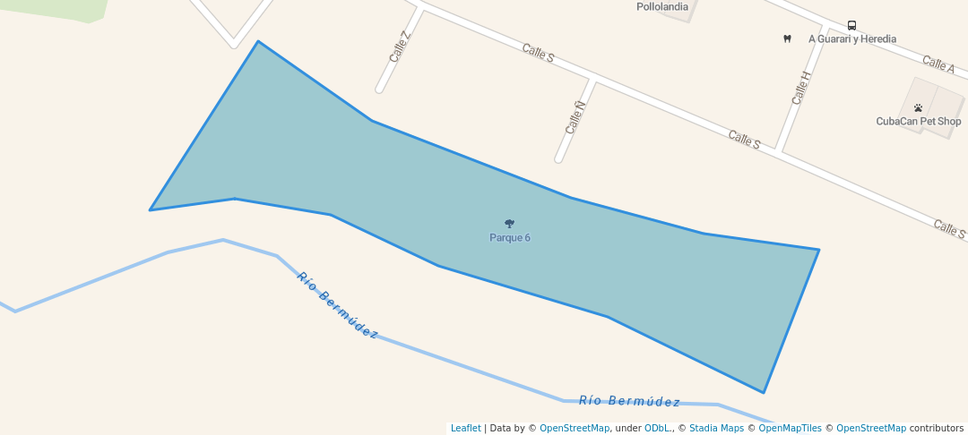 walking in Parque 6 map in Heredia