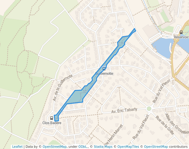 walking in Square des Terres Fleuries map in Saint-Germain-en-Laye