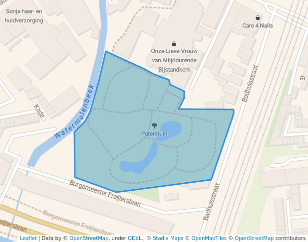 walking in Paterstuin map in Roosendaal