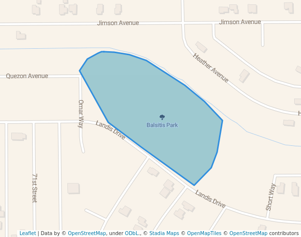 walking in Balsitis Park map in California City