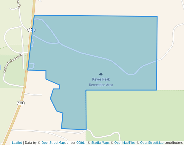 walking in Keyes Peak Recreation Area map in Florence