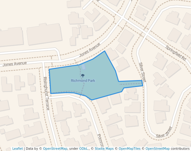 walking in Richmond Park map in Queenstown