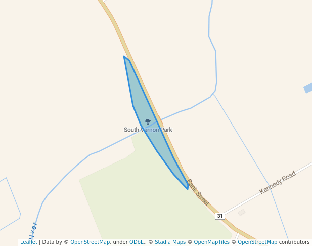 walking in South Vernon Park map in Winchester