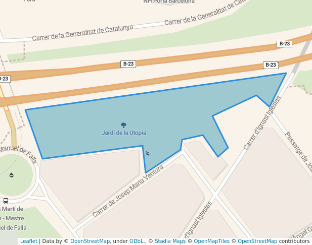 walking in Jardí de la Utopía map in Esplugues de Llobregat