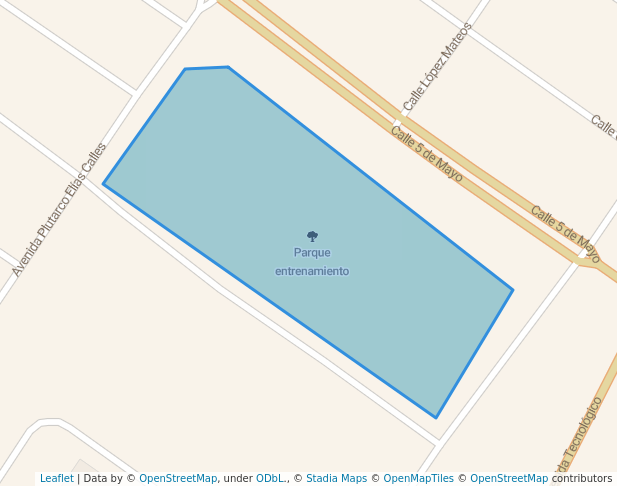 walking in Parque entrenamiento map in José Mariano Jiménez