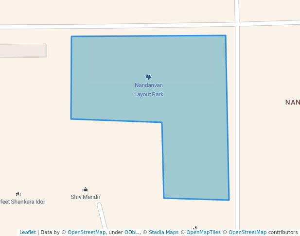 walking in Nandanvan Layout Park map in Nagpur