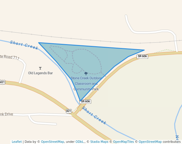 walking in Stone Creek Outdoor Classroom and Community Park map in Saint Charles