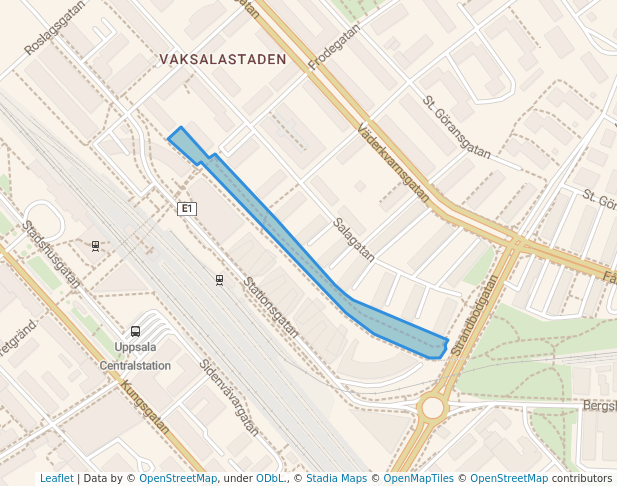 walking in Frodeparken map in Uppsala