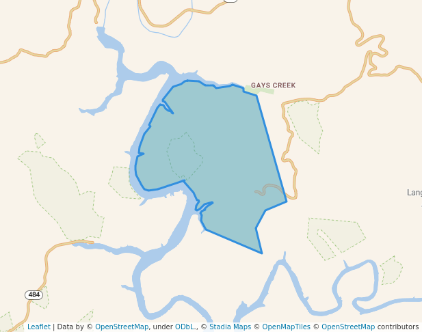 walking in Buckhorn Lake State Resort Park map in Buckhorn