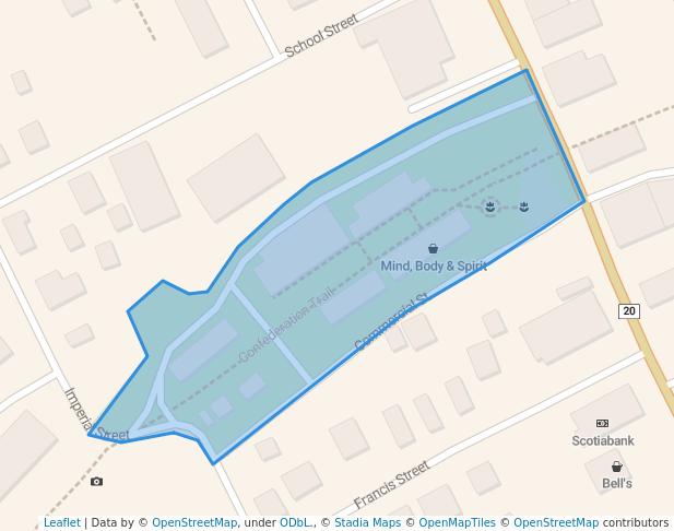 walking in Kensington Railyards map in Kensington