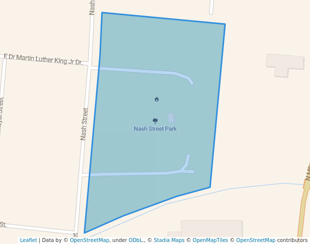 walking in Nash Street Park map in Union City