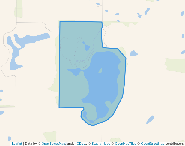 walking in Hasse Lake Park map in Carvel