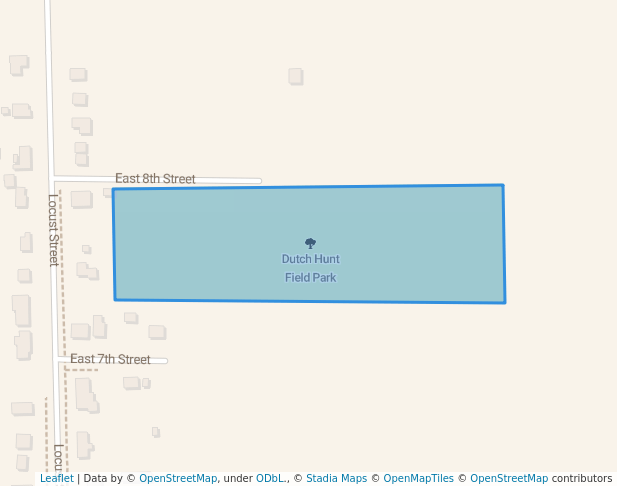 walking in Dutch Hunt Field Park map in Hickman