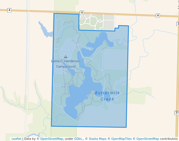 walking in Lorne C Henderson Conservation Area map in Petrolia