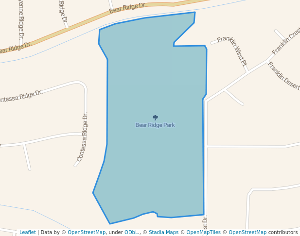 Bear Ridge Park in El Paso | Map and Routes