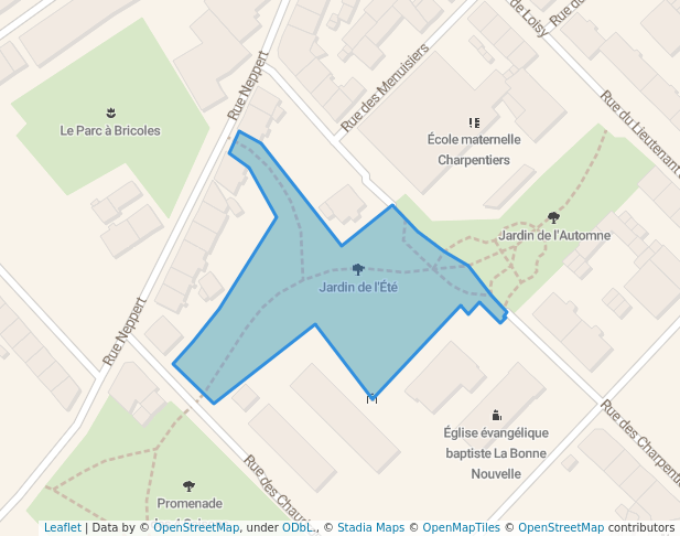 walking in Jardin de l'Été map in Mulhouse