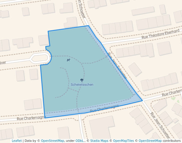 walking in Scheiwisschen map in Luxembourg