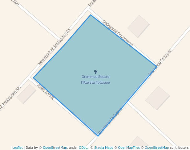 walking in Grammou Square map in Kifisia