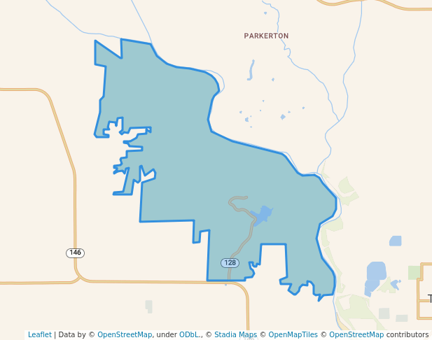 walking in Crowder State Park map in Trenton