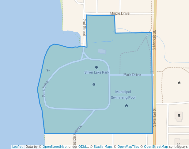 walking in Silver Lake Park map in Lake Park