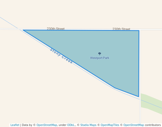 walking in Westport Park map in Lake Park