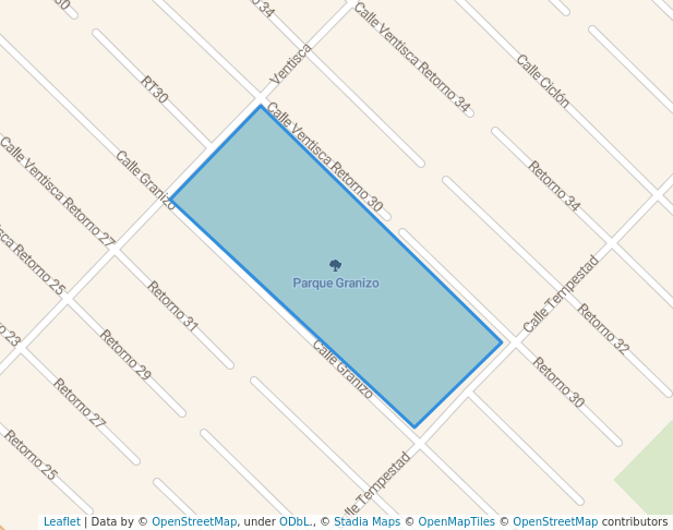 walking in Parque Granizo map in San Jerónimo Cuatro Vientos