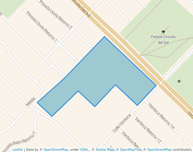 walking in Parque Circuito del Sol map in San Jerónimo Cuatro Vientos