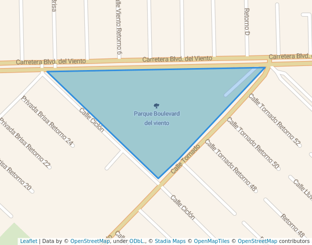 walking in Parque Boulevard del viento map in San Jerónimo Cuatro Vientos