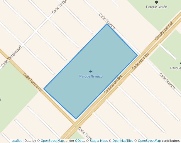 walking in Parque Granizo map in San Jerónimo Cuatro Vientos