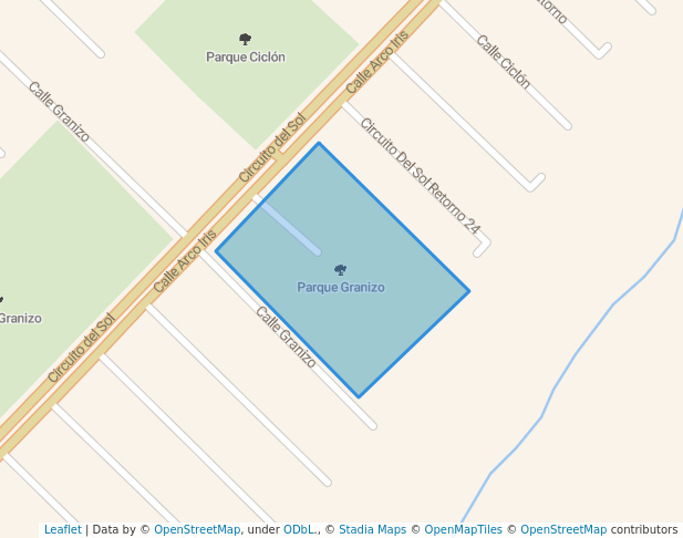 walking in Parque Granizo map in San Jerónimo Cuatro Vientos
