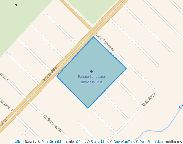 walking in Parque Sor Juana Inés de la Cruz map in San Jerónimo Cuatro Vientos