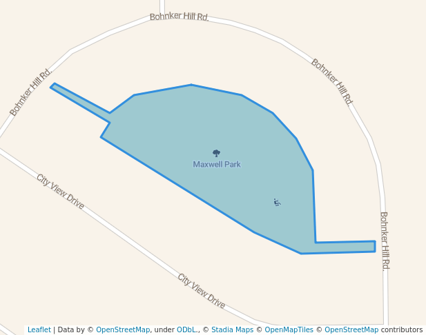 walking in Maxwell Park map in Denison