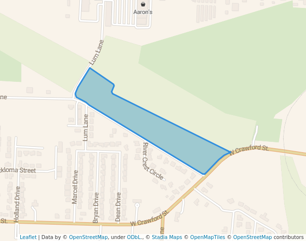 walking in Flora Park map in Denison