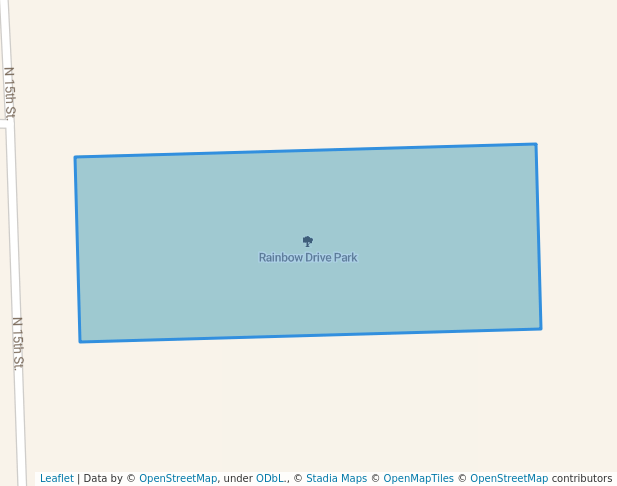 walking in Rainbow Drive Park map in Humboldt