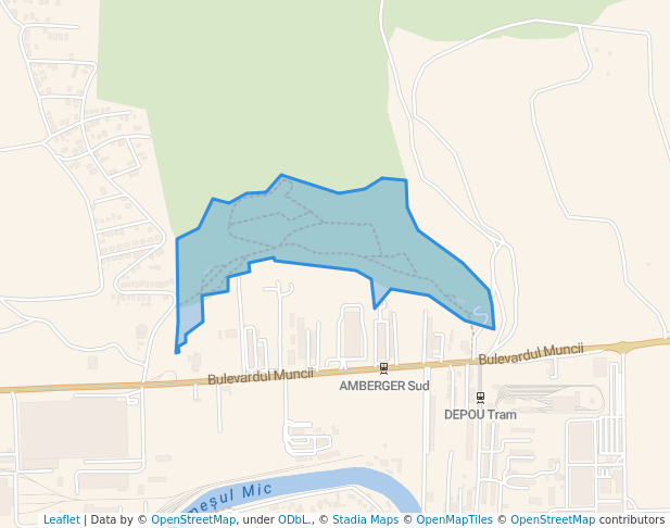 walking in Parcul Tineretului map in Cluj-Napoca